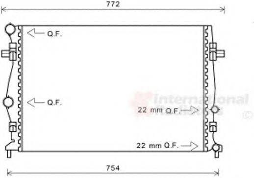 VAN WEZEL 58002343 Радіатор, охолодження двигуна