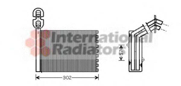 VAN WEZEL 58006201 Теплообмінник, опалення салону