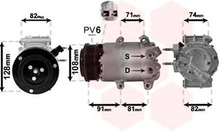 VAN WEZEL 1800K498 Компресор, кондиціонер