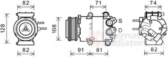 VAN WEZEL 1800K570 Компресор, кондиціонер