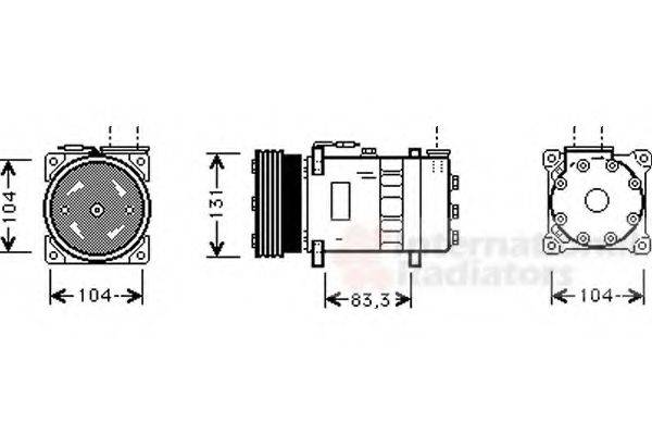 VAN WEZEL 0200K003 Компресор, кондиціонер