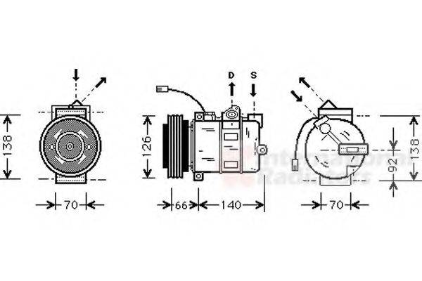 VAN WEZEL 0300K150 Компресор, кондиціонер