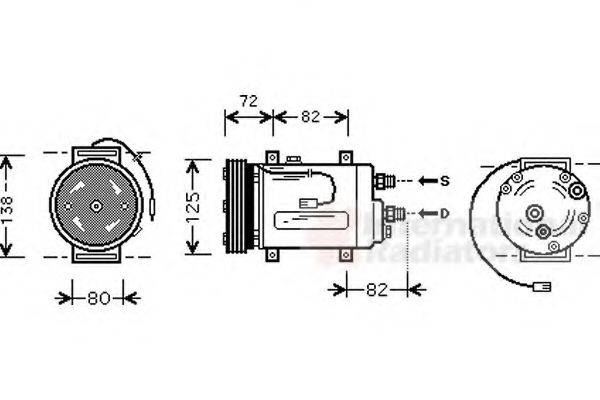 VAN WEZEL 0300K178 Компресор, кондиціонер