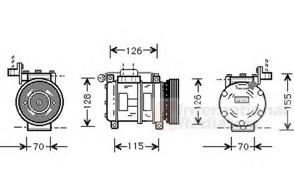 VAN WEZEL 0600K040 Компресор, кондиціонер