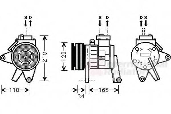 VAN WEZEL 0700K065 Компресор, кондиціонер