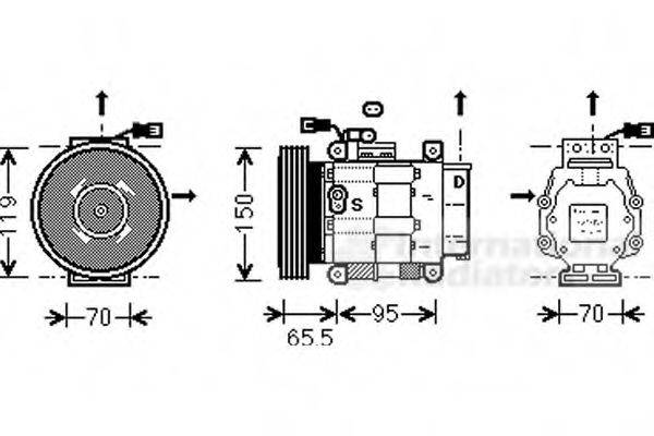 VAN WEZEL 1700K031 Компресор, кондиціонер