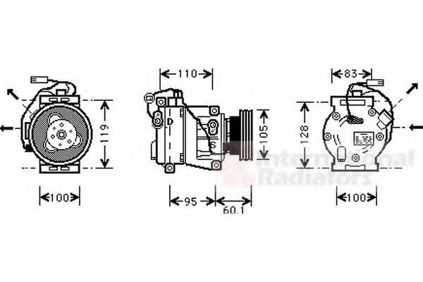 VAN WEZEL 2800K064 Компресор, кондиціонер