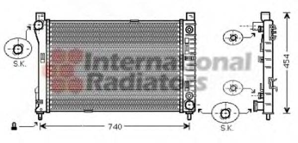 VAN WEZEL 30002286 Радіатор, охолодження двигуна