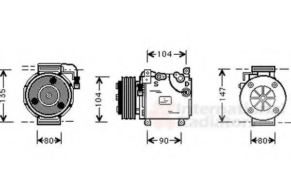 VAN WEZEL 3200K037 Компресор, кондиціонер