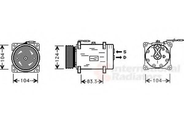 VAN WEZEL 4300K038 Компресор, кондиціонер