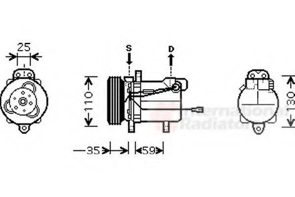 VAN WEZEL 5200K069 Компресор, кондиціонер