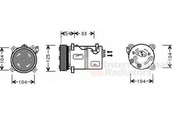 VAN WEZEL 5900K030 Компресор, кондиціонер