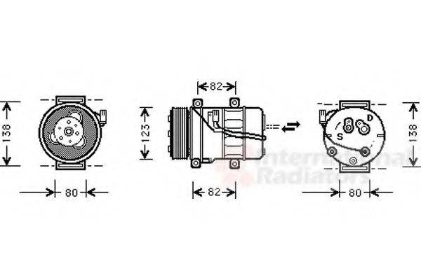 VAN WEZEL 5900K054 Компресор, кондиціонер