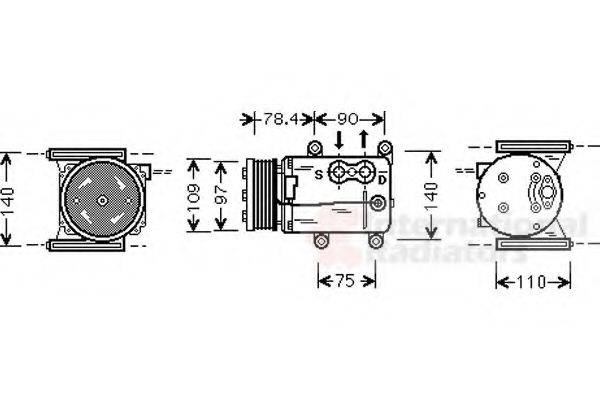 VAN WEZEL 7700K025 Компресор, кондиціонер