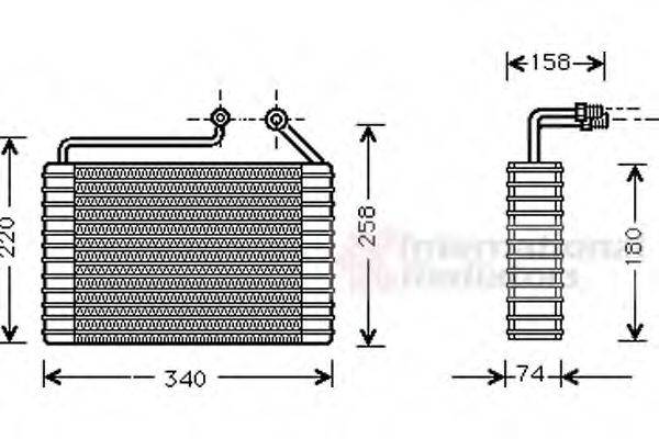 VAN WEZEL 8100V047 Випарник, кондиціонер