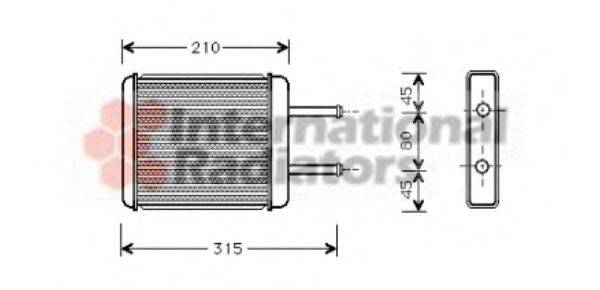 VAN WEZEL 83006007 Теплообмінник, опалення салону