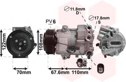 VAN WEZEL 3700K605 Компресор, кондиціонер