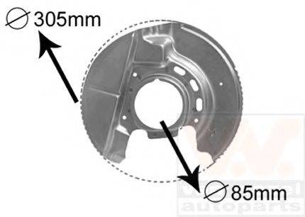 VAN WEZEL 0620371 Відбивач, диск гальмівного механізму