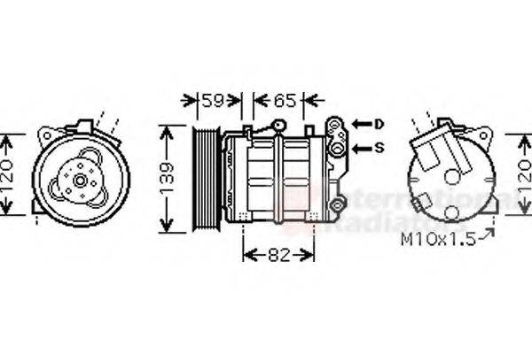 VAN WEZEL 1300K315 Компресор, кондиціонер