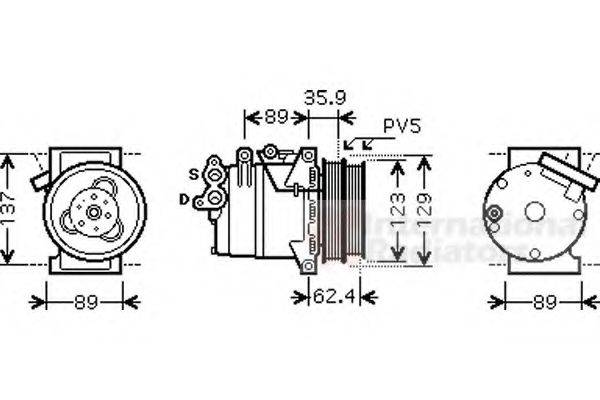 VAN WEZEL 1800K433 Компресор, кондиціонер