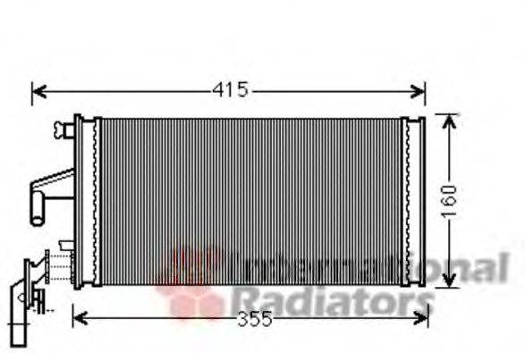 VAN WEZEL 28006096 Теплообмінник, опалення салону