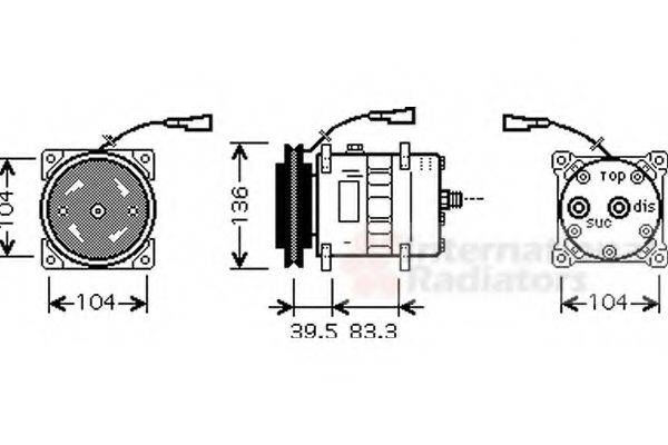 VAN WEZEL 2800K093 Компресор, кондиціонер