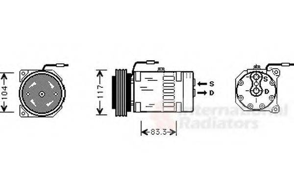 VAN WEZEL 4300K403 Компресор, кондиціонер