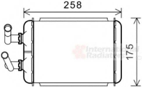 VAN WEZEL 08006056 Теплообмінник, опалення салону