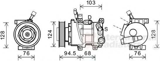 VAN WEZEL 8200K295 Компресор, кондиціонер