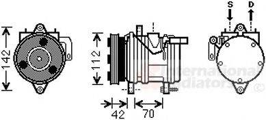 VAN WEZEL 8300K168 Компресор, кондиціонер