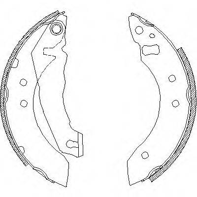 WOKING Z405100 Комплект гальмівних колодок