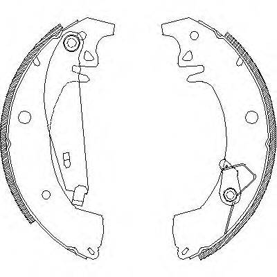 WOKING Z407801 Комплект гальмівних колодок