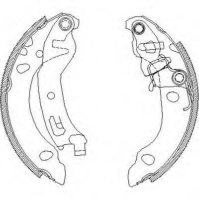 WOKING Z413801 Комплект гальмівних колодок