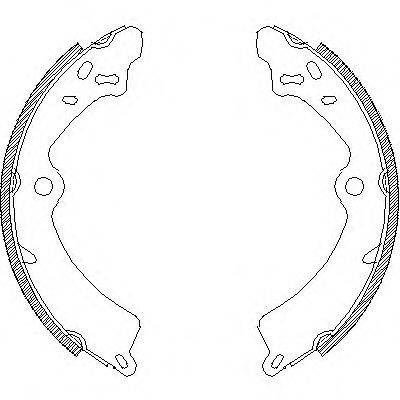 WOKING Z434900 Комплект гальмівних колодок