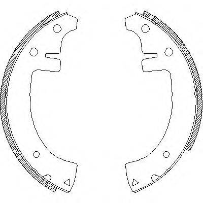 WOKING Z465300 Комплект гальмівних колодок