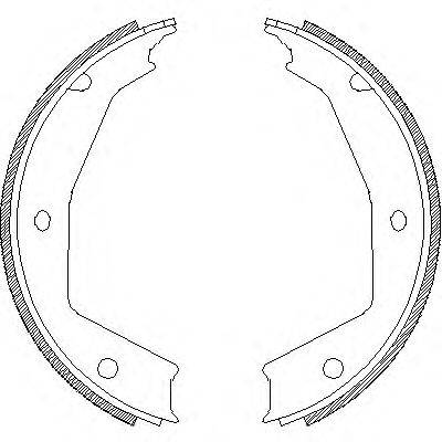 WOKING Z470500 Комплект гальмівних колодок, стоянкова гальмівна система