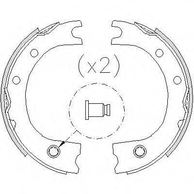 WOKING Z472500 Комплект гальмівних колодок, стоянкова гальмівна система