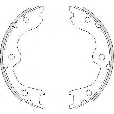 WOKING Z473800 Комплект гальмівних колодок, стоянкова гальмівна система