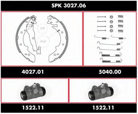 WOKING SPK302706 Комплект гальм, барабанний гальмівний механізм