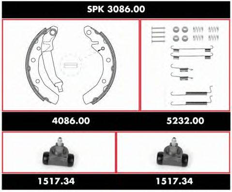 WOKING SPK308600 Комплект гальм, барабанний гальмівний механізм