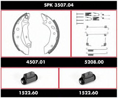 WOKING SPK350704 Комплект гальм, барабанний гальмівний механізм