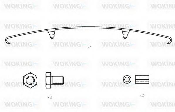 WOKING ACA850200 Комплектуючі, колодки дискового гальма