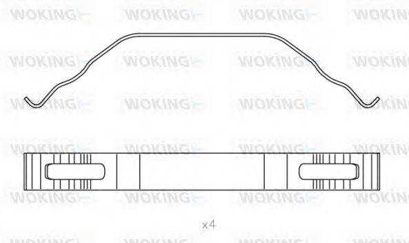 WOKING ACA850800 Комплектуючі, колодки дискового гальма