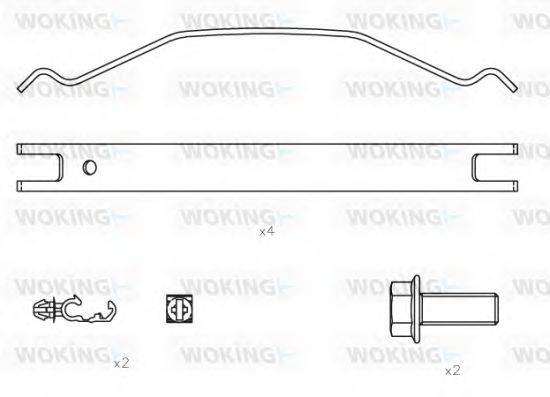 WOKING ACA854000 Комплектуючі, колодки дискового гальма