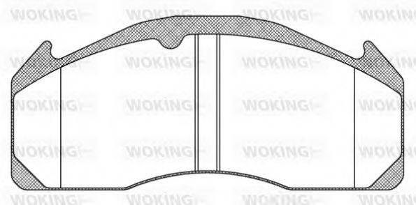 WOKING JSA1133310 Комплект гальмівних колодок, дискове гальмо