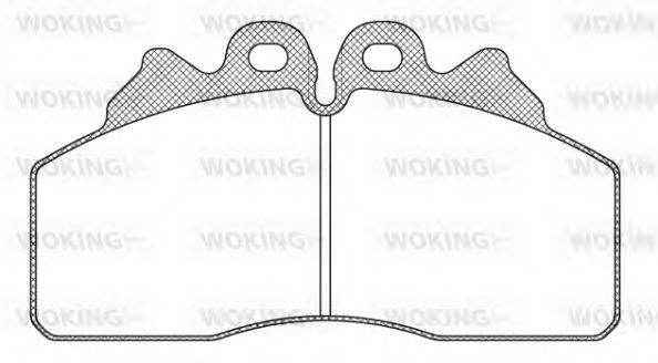 WOKING JSA1299300 Комплект гальмівних колодок, дискове гальмо