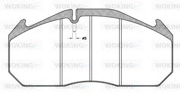WOKING JSA406311 Комплект гальмівних колодок, дискове гальмо