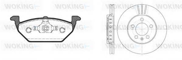WOKING 8733307 Комплект гальм, дисковий гальмівний механізм