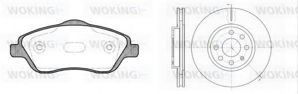 WOKING 8674303 Комплект гальм, дисковий гальмівний механізм