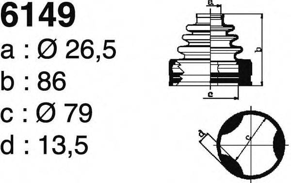 DEPA 6149 Комплект пильника, приводний вал